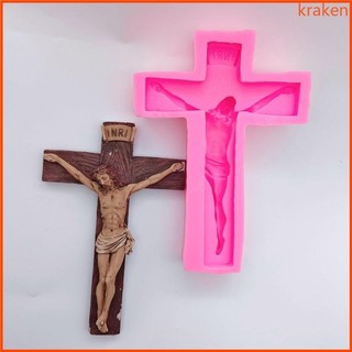 DIY Crucifix Silicone Mold Wall Hanging Cross-Pendant Epoxy Resin Mold Home Wall