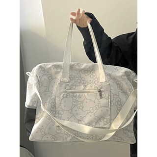 Hellokitty Túi Du Lịch Hoạt Hình Dễ Thương Nơ Một Vai Túi Tập Gym Di Động Đeo Ngang Du Lịch Túi Duffel Hợp Thời Trang 12.23