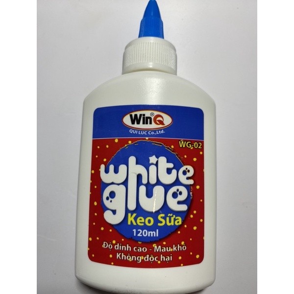[ 2 CHAI ] Keo sữa chất lượng cao WINQ Qui Lực ( dán giấy, bìa, vải, gỗ... thủ công) 40ml / 120ml
