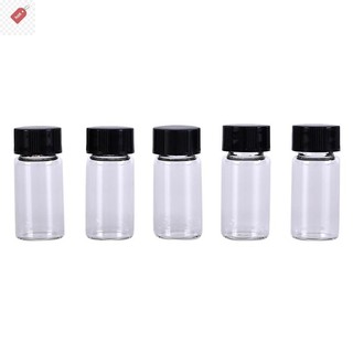 ALIK 5 chiếc 5ml nhỏ dễ thương phòng thí nghiệm lọ thủy tinh chai trong suốt có vít VN