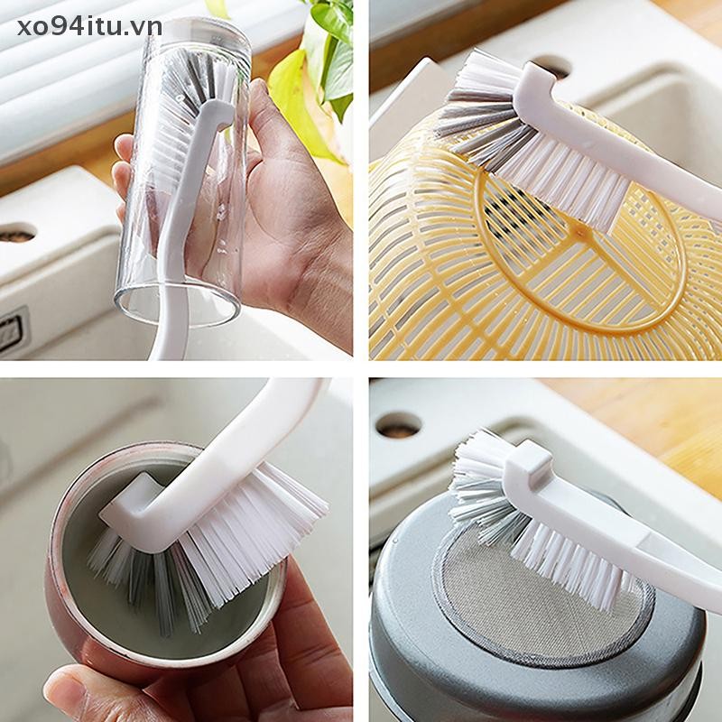 Xoitu 1 Bàn Chải Vệ Sinh Tay Cầm Dài Chai Sữa Thủy Tinh Ống Làm Sạch Bàn Chải Nhựa Làm Sạch Món Ăn Bàn Chải Hộ Gia Đình Dụng Cụ Nhà Bếp VN