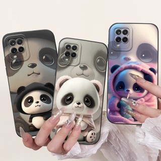 Dành Cho Samsung Galaxy A12 Ốp Lưng SM-A125F Vỏ Silicon Sáng Tạo Gấu Trúc Thỏ Mềm Ống Kính Bảo Vệ Cho Samsung M12 F12 Vỏ