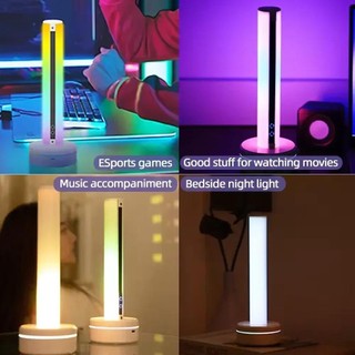 Đèn ngủ RGB Sạc USB, Đèn bàn LED cho thiết lập chơi game, nhịp điệu âm nhạc, trang trí phòng ngủ