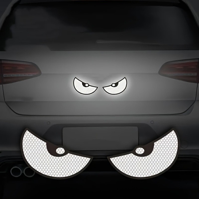 Bầu Trời 1 Cặp Dán Phản Quang Đa Năng Xe Máy Ô Tô Quỷ Mắt Phản Quang Dán Decal Xe Tay Ga Trang Trí Accessorie