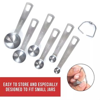 6pcs Stainless Steel Measuring Spoon Measuring Cup Set Measuring Cups Spoons Kitchen Baking Cooking