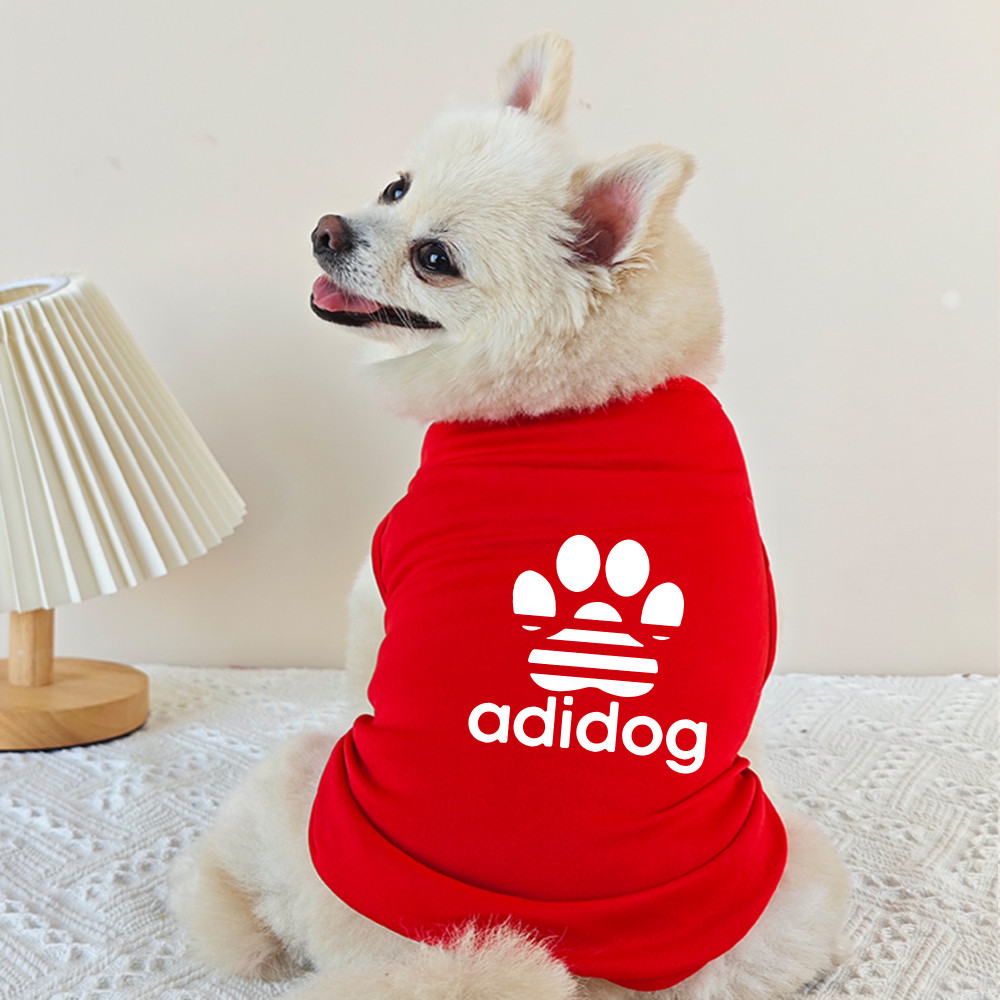 [Hai gói và ba gói] S-2XL Dog Paw In Hình Quần Áo Cho Chó Logo Thời Trang Áo Vest Cho Chó Nhỏ Và Vừa
