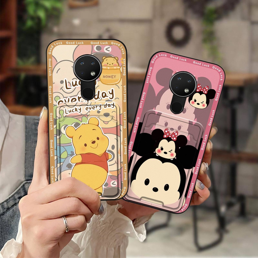 Ốp Điện Thoại Hoạt Hình Bảo Vệ Cho Nokia 6.2 / 7.2 Thiết Kế Thời Trang Chống Bụi Bền TPU Cover Ốp Lưng Mềm Chống Thấm Nước Bọc Toàn Bộ Túi Đựng Thẻ Chống Sốc Graffiti Chống Bụi Bẩn