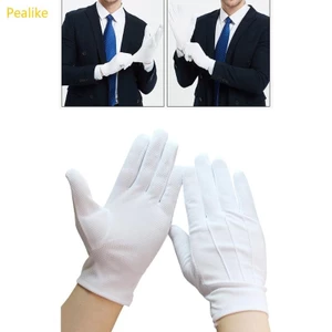 Pealike Antislip Chấm Găng Tay Trắng Trang Trọng Tuxedo Diễu Hành Bảo Vệ Găng Tay Nghi Thức Găng Tay