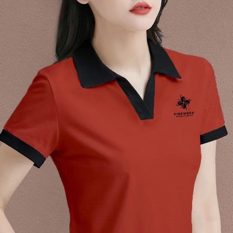Mùa Hè 2025 Mới Thời Trang Và Thường Ngày Slim fit Polo Áo Thun Tay Ngắn Cho Nữ