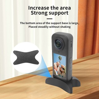 Dành Cho Insta360 X5 Đế Silicon Toàn Cảnh Camera Máy Tính Để Bàn Chống Trượt Giá Đỡ Cố Định Phụ Kiện