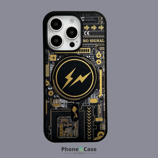 Ốp điện thoại Pikachu hình tia chớp tấm cơ khí từ tính cho iPhone 16 15 14 13 12 Pro Max Cape