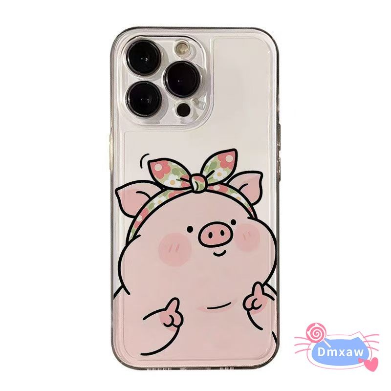 Cặp Đôi Dễ Thương Lợn Ốp Lưng Điện Thoại Redmi Note 15 14 Pro Plus R70 R70M 15R 1515A 15C A7 A5 Turbo 5 Max 4 Pro K90 Pro Max K70 Ultra 5G 4G Vỏ Hoạt Hình Vui Nhộn Trong Suốt Chống Rơi
