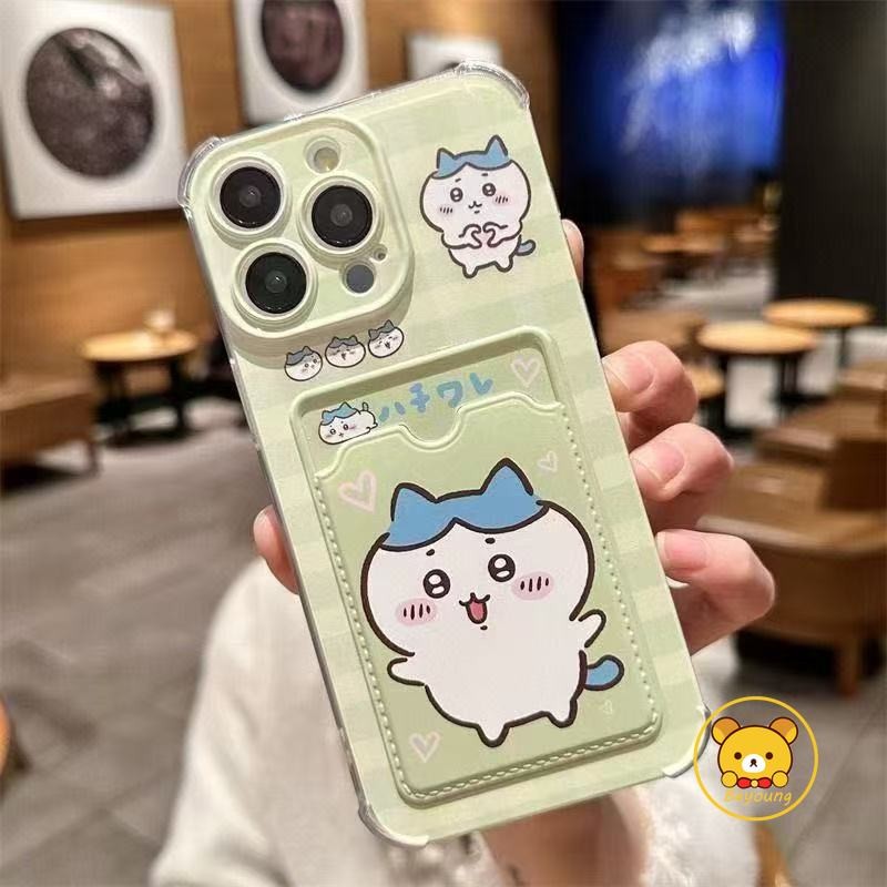 Vỏ Ví Chiikawa Hoạt Hình Cho iPhone 16E 16 Pro Max 15 14 Plus 13 12 Mini 11 Pro Max X XR XS Max 8 7 6 6s Plus SE2 SE3 Vỏ Điện Thoại Dễ Thương Đựng Thẻ Cặp Đôi Vỏ Mềm Chống Rơi