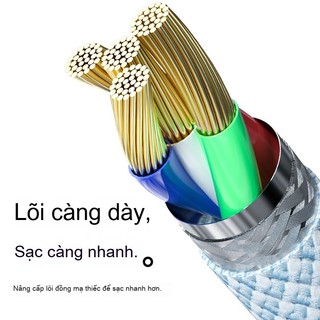 Cáp sạc nhanh 66W bọc nylon siêu bền, hỗ trợ PD QC, tương thích iPhone 11–15 OPPO Samsung Xiaomi và nhiều hãng khác