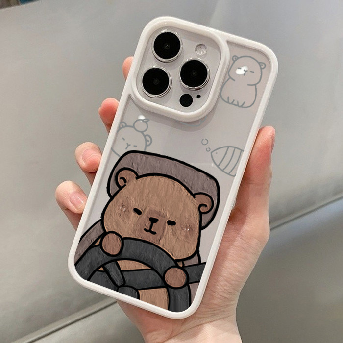 Ốp Lưng Cho iPhone 11 16 14 15 12 13 Pro Max 16e 8 7 Plus XR X XS Max SE2020 2022 Kapibala Ride The Loopy Clear Silicone Chống Sốc Cover