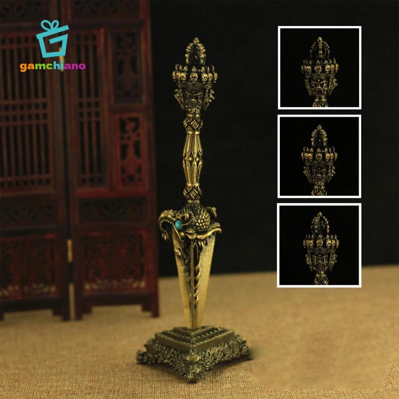 Tây Tạng Dorje Vajra Pestle Brass Pestle Thủ công Phật giáo cho nghi lễ Sadhana