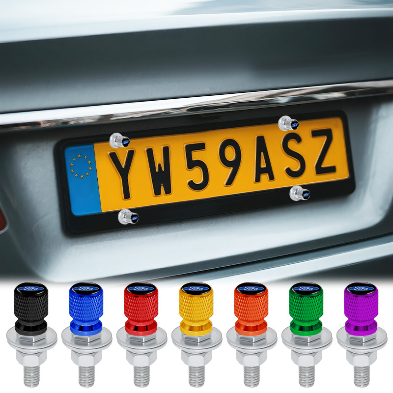 Biển số ô tô Bu lông cố định Vít kim loại xe máy cho Ford Focus Fiesta EcoSport FUSION Phụ kiện ô tô