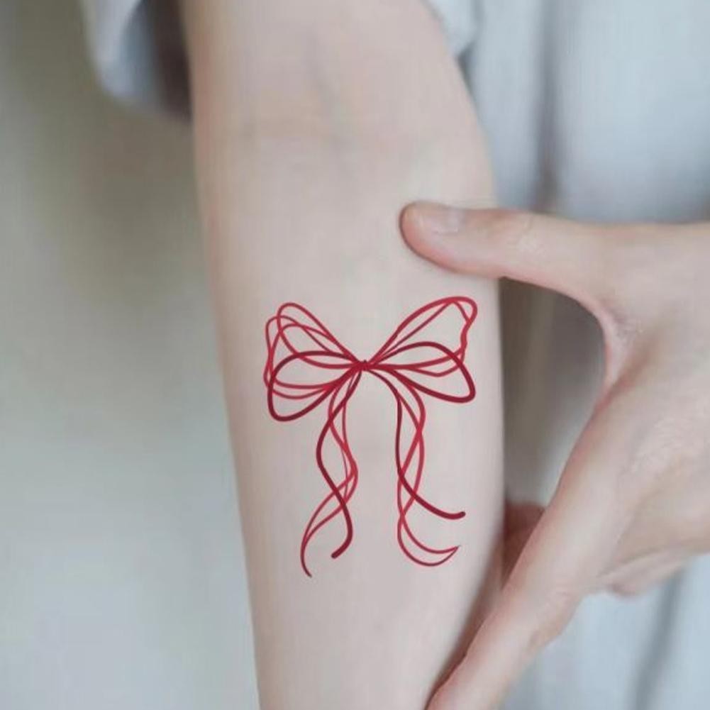 Ngọn Lửa Đỏ Họa Tiết Bướm Hình Xăm Gợi Cảm Cánh Tay Cô Gái Lâu Dài Chống Thấm Nước Hình Xăm Hình Xăm Z7j4