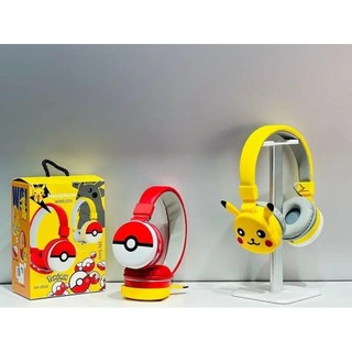 Anime MỚI Pokemon Pikachu Tai Nghe Bluetooth Tai Nghe Không Dây Hoạt Hình Stereo Tai Nghe Tai Nghe Có Mic Hottie Quà Tặng Thời Trang