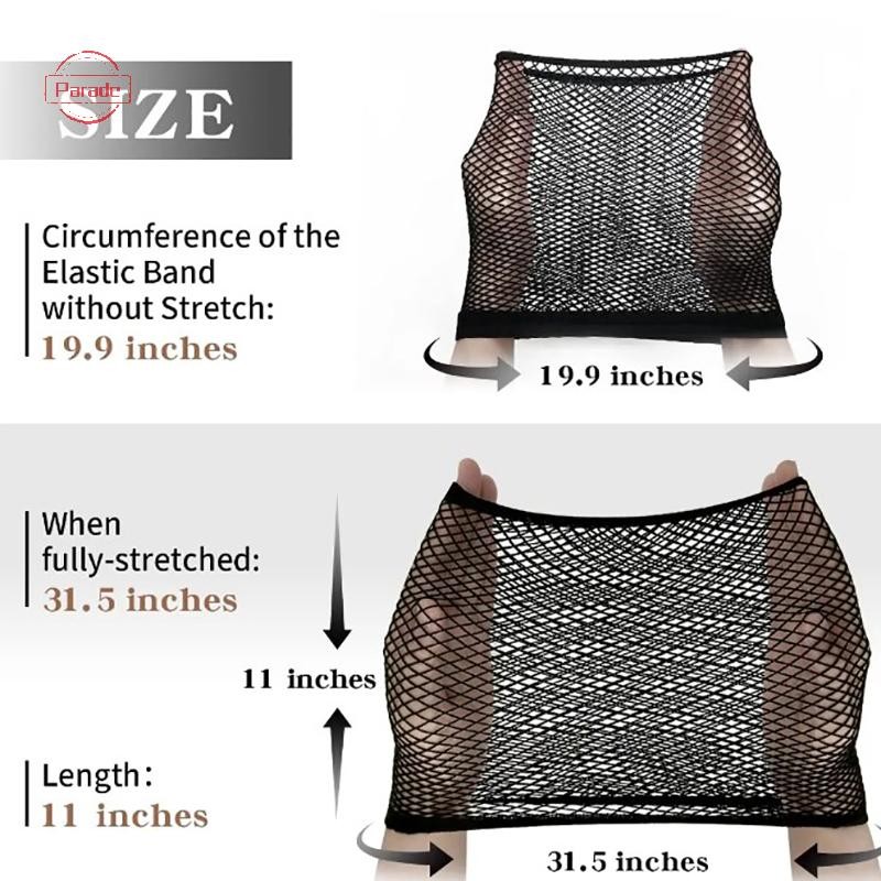 Diễu Hành 1 Chiếc Tóc Giả Mũ Tóc Đen Lưới Co Giãn Hai Đầu Đa Năng Mũ Làm Tóc Giả Free Size VN