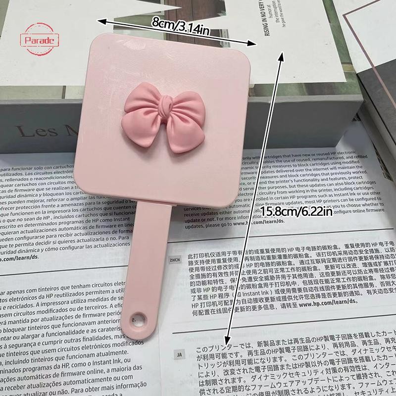 Diễu Hành Dễ Thương Nơ Cà Vạt Gương Chiết Xuất Vuông Cầm Tay Gương Dụng Cụ Massage Tóc Du Lịch Lược Massage Tạo Kiểu Dụng Cụ VN