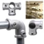 Chốt khung LAKAM, Đầu nối ống tròn Khuỷu tay 1\ 2 '' / 3\ 4 ", Đầu nối ống tròn có khóa cố định DIY Kệ ống thép