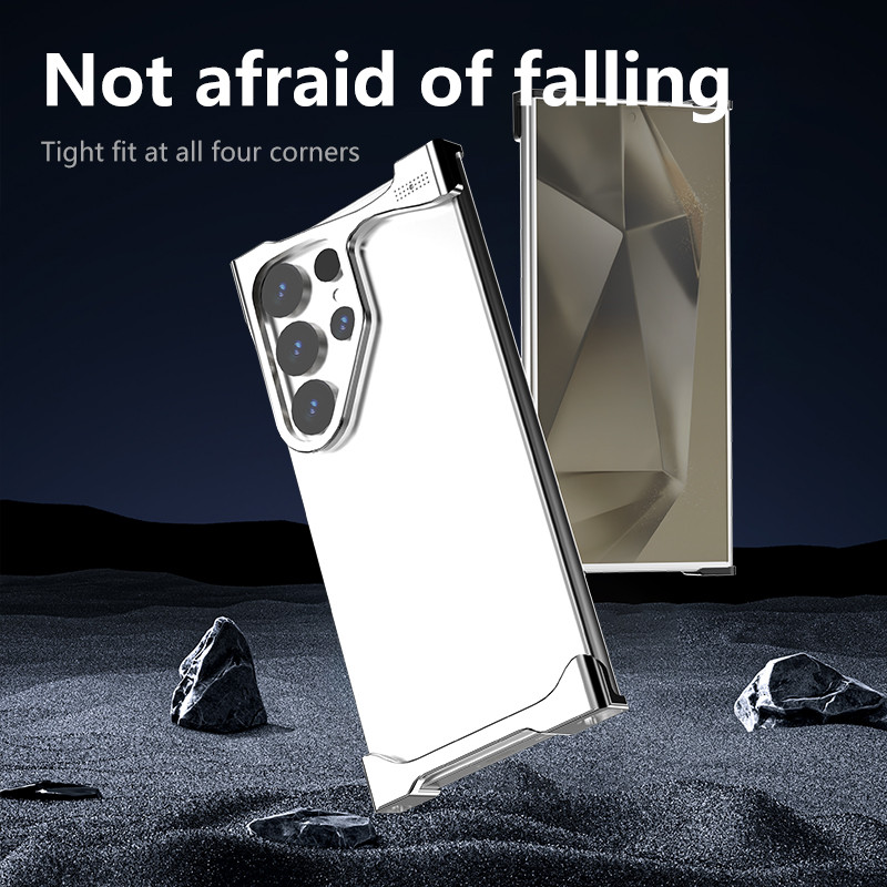 Ốp Điện Thoại Ốp Lưng Kim Loại Không Đều Cho Samsung Galaxy S26 S23 S24 S25 Ultra Plus Nhôm Làm Mát Chống Sốc Dành Cho Samsung Galaxy