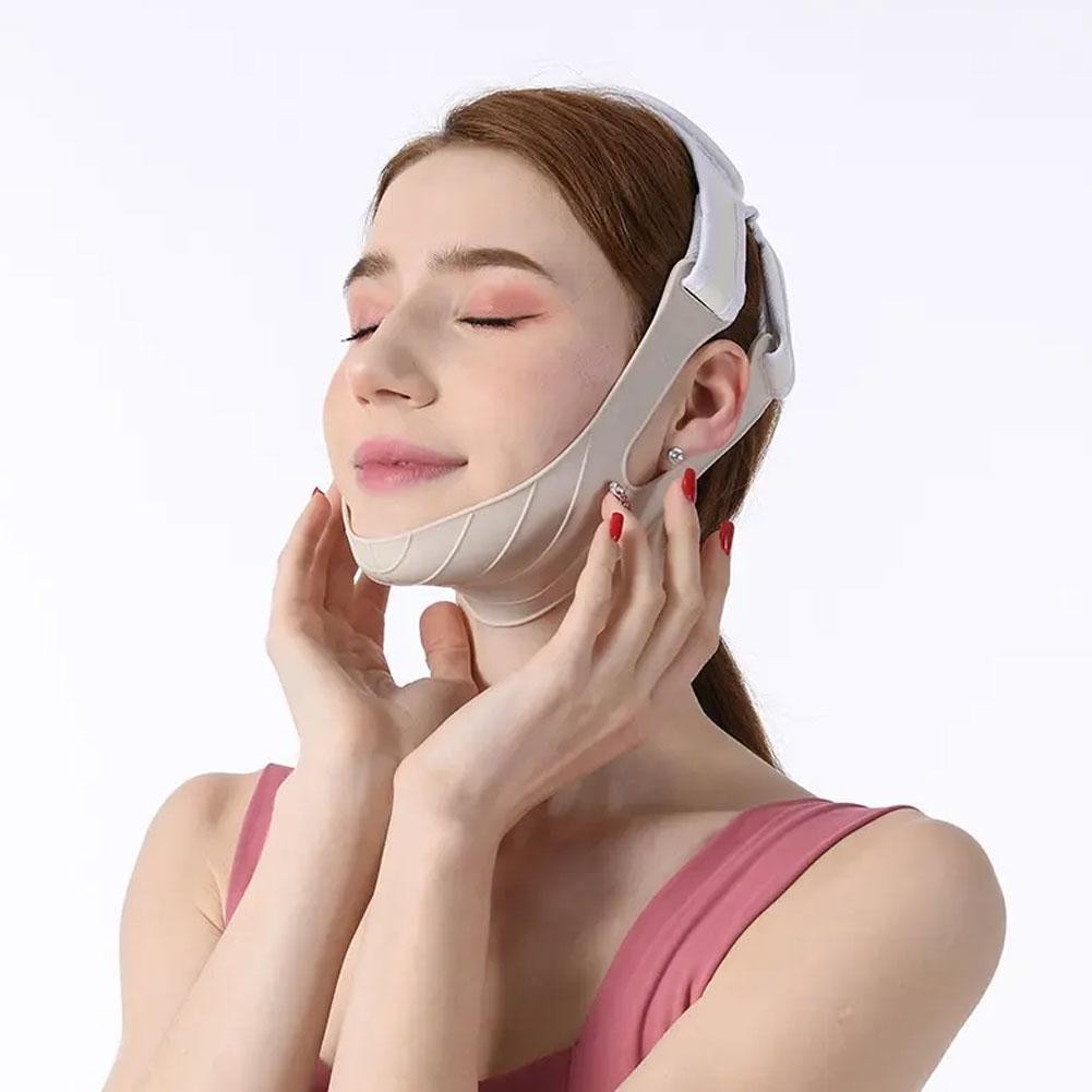 Silicone Co Giãn V Mặt Nâng Đai Nữ Da Mặt Giảm Nếp Nhăn Chăm Sóc Dây Đeo Dụng Cụ Làm Đẹp E2m5