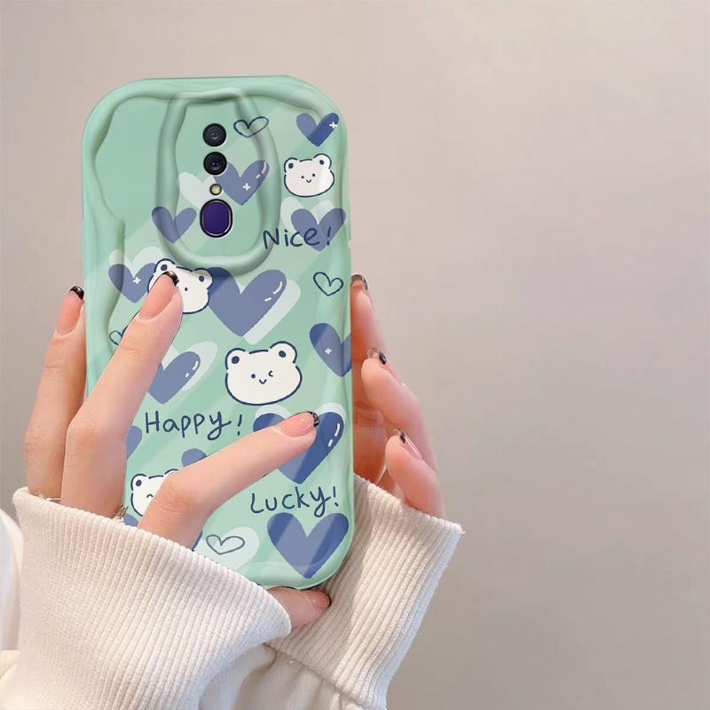 Vỏ Silicon Hoạt Hình Cho OPPO F11 3D Nghệ Thuật TPU Mềm Dễ Thương Kem Cặp Đôi Cô Gái Ngôi Sao Tình Yêu Gấu Thẩm Mỹ Ốp Điện Thoại Chống Sốc