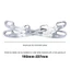 1 Cặp Lưỡi trượt hình nội tuyến, Lưỡi trượt băng bạc 253 / 290mm, Phụ kiện giày trượt ván thay thế bằng thép không gỉ