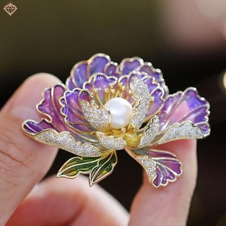 [Pcwfkef] Trâm cài ngọc trai hoa mẫu đơn thanh lịch dành cho nữ Cô gái Áo sơ mi thời trang tinh tế Váy ba lô Phù hợp với mũ Chân Corsage Quà tặng mới