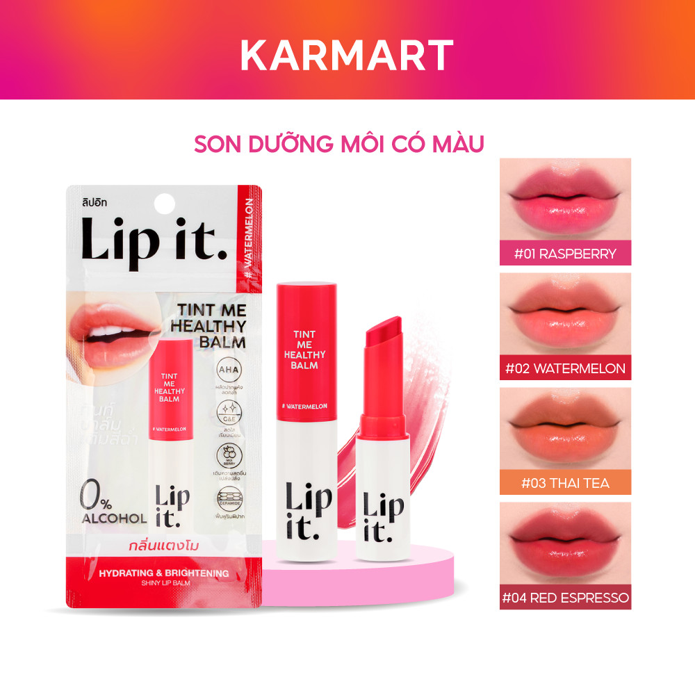 Ảnh Son Dưỡng Môi Có Màu Lip It Tint Me Healthy Balm Hạn Chế Môi Khô, Làm Đều Màu Môi 3g 1