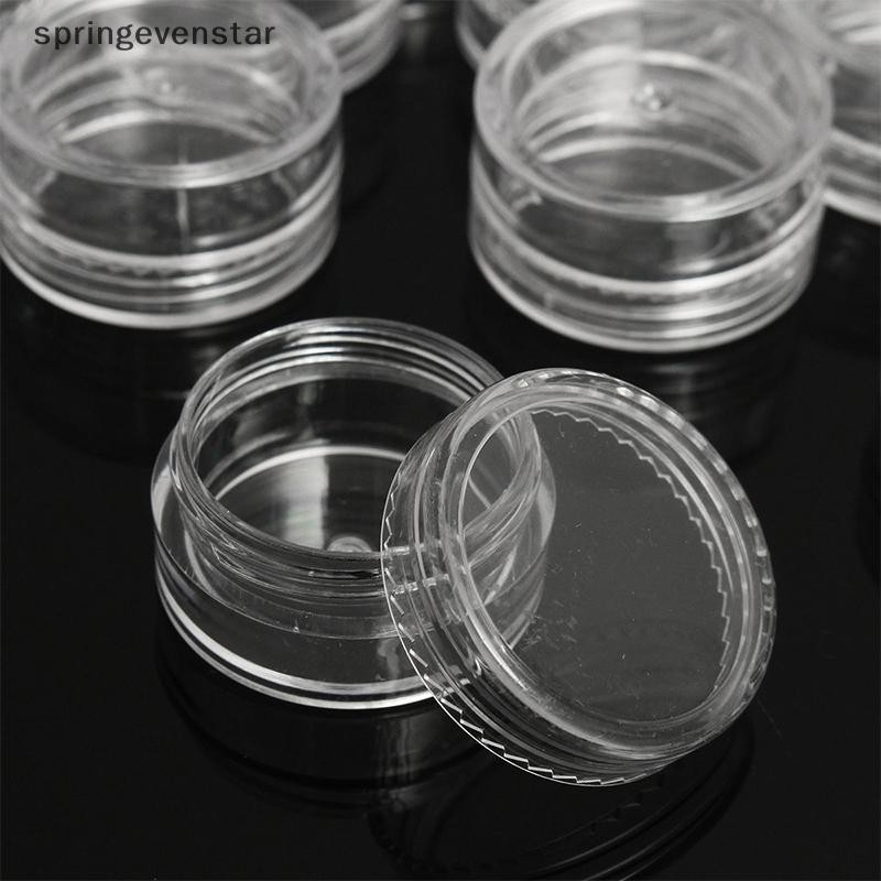 Springevenstar 50pc Lọ kem trong suốt Chai mỹ phẩm Hộp đựng nồi trong suốt cho móng tay Springevenstar