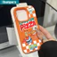 ibumpers Ốp Lưng iPhone Dễ Thương Spongebob Hài Hước Họa Tiết Da Màu Cam Ốp Điện Thoại Dày Dặn Silicon Mềm Chống Sốc Chống Bẩn Cho Iphone 16 15 14 12 13 11 Pro Max IP 7 8 Plus X XS XR