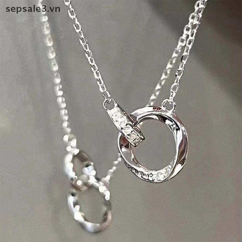 # Vn # Mobius Vòng Cổ Cặp Đôi Zirconia Vòng Cổ Xương Đòn Dây Chuyền Ánh Sáng Punk Hình Học Ngọt Ngào Trang Sức Thoáng Mát Quà Tặng Tiệc.