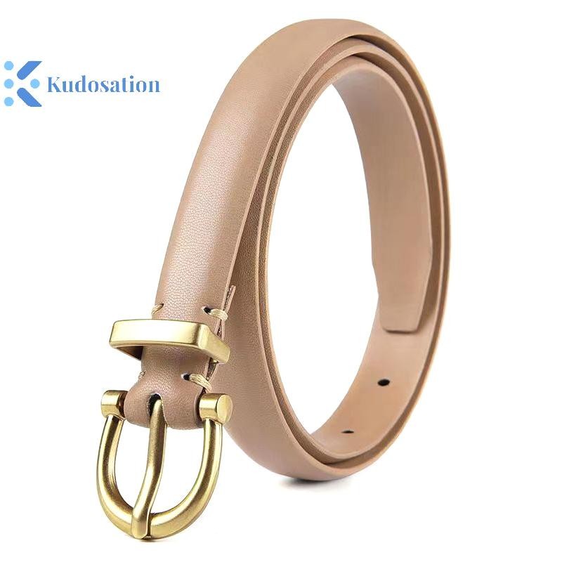 Kudosation Thời Trang Hàn Quốc Cổ Retro Đơn Giản Nữ Thanh Thiếu Niên Mỏng Phong Cách Thắt Lưng Quần Jean Nữ Đa Năng Có Thể Điều Chỉnh Thắt Lưng