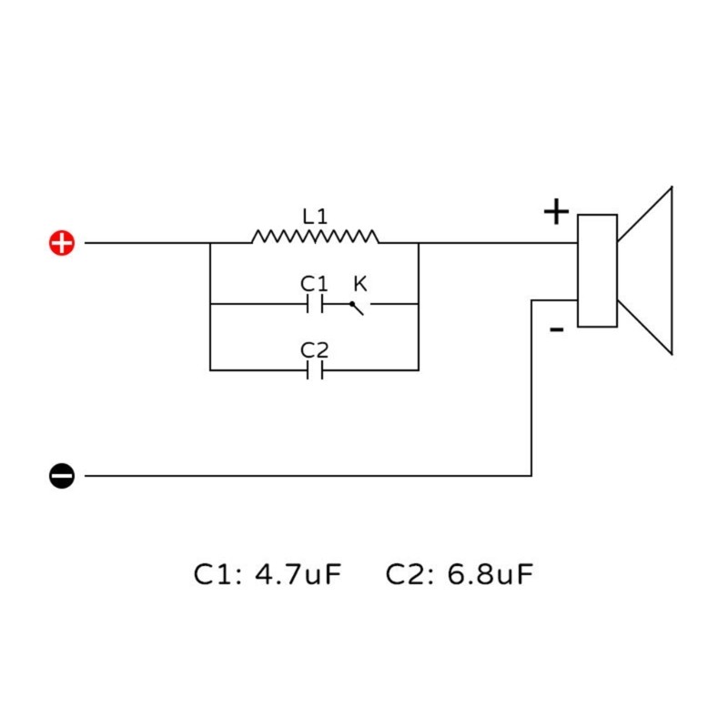 [3C] Bộ lọc rãnh có thể điều chỉnh cho bộ lọc có thể điều chỉnh loa toàn dải 4-8Ω 6 5Inch