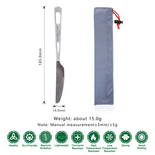 Chuyến Đi Không Giới Hạn Thìa Titan Nĩa Spork Dao Đũa Cắm Trại Ngoài Trời Bộ Đồ Ăn Flatware Với Đánh Bóng