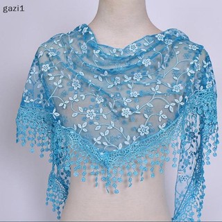 [Gazi1] 1Pc Nữ Thời Trang Tam Giác Quấn Khăn Choàng Nữ Khăn Ren Hoa Boutique