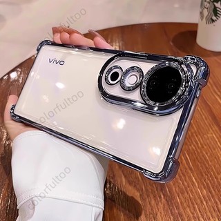 Ốp Điện Thoại Mạ Trong Suốt Cho Vivo V50 V40 V30 Pro V30Pro V40Pro V 30 V 40 VivoV50 5G Vỏ Bảo Vệ Camera Chống Rơi Túi Khí Lấp Lánh Chống Sốc Ốp Lưng Silicon Mềm