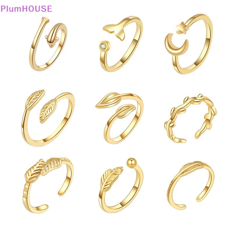 Plumhouse Nhẫn Ngón Chân Vàng 18K Có Thể Điều Chỉnh Cho Nữ Đi Biển Mở Ngón Nhẫn Hoa Mũi Tên Đuôi Pinky Ban Nhạc Nhẫn Chân Trần Trang Sức VN