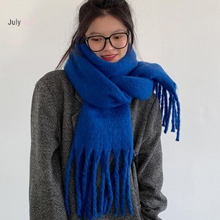 Julyhot Thời Trang Nữ Màu Trơn Khăn Ấm Khăn Dài sel Khăn Dày Cổ Mùa Đông Ấm Dệt Kim Bọc Khăn Choàng Người Phụ Nữ Khăn Massivedeals