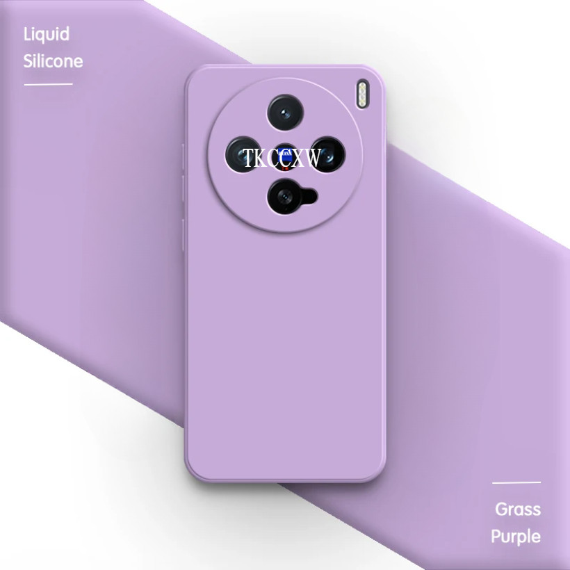 Ốp Điện Thoại Cơ Bản Cho VIVO X200 Pro X200Pro Mini Chính Hãng Silicon Vuông Bảo Vệ Ống Kính Cổ Điển Cạnh Thẳng Ốp Lưng
