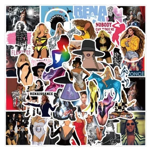 Bộ 50 Beyonce Graffiti Dán Trang Trí Hành Lý Đàn Guitar Máy Tính Ván Trượt Cốc Chống Thấm Nước