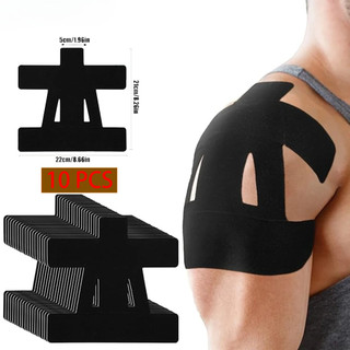 10 Băng dán thể thao Kinesiology cắt sẵn vai - Không thấm nước & thoáng khí, co giãn hỗ trợ giảm đau