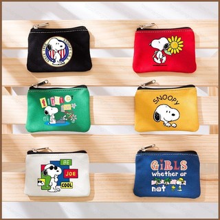 YT2 Snoopy Hoạt Hình anime Ví Đựng Tiền Xu Vải Đơn Giản Và Dễ Thương Túi Đựng Tiền Xu Tất Cả cotton Túi Bảo Quản Túi Đựng Thẻ TY2