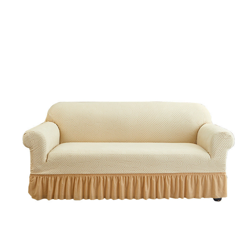 In Hình Sofa Có Váy Bảo Vệ Toàn Diện Vỏ Sofa Co Giãn Vỏ Trượt Có Váy Ghế Dành Cho Phòng Khách