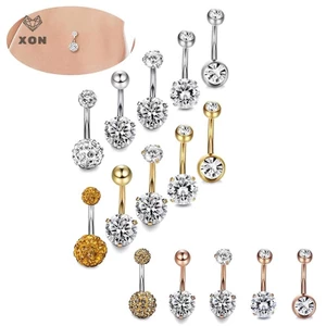 XON Set 5 Khuyên Rốn Bằng Thép Không Gỉ Cá Tính Thời Trang