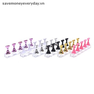 [savemoneyeveryday] 1 Bộ Giá Đỡ Móng Tay Thực Hành Kệ Trưng Bày Pha Lê Acrylic [vn]