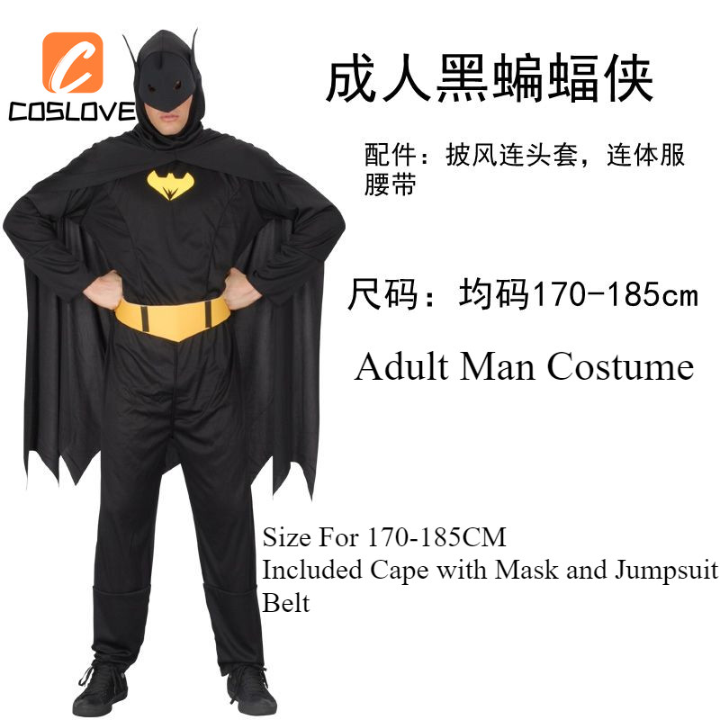 Batman Cosplay Quần Áo Áo liền quần Trẻ Em Người Lớn Trang Phục Cổ Điển Batman Cosplay Quần Áo Halloween Biểu Diễn Đồng Nhất